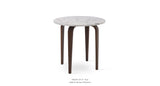 Chanelle End Table Set: Chanelle End Table Marble (Walnut Veneer)