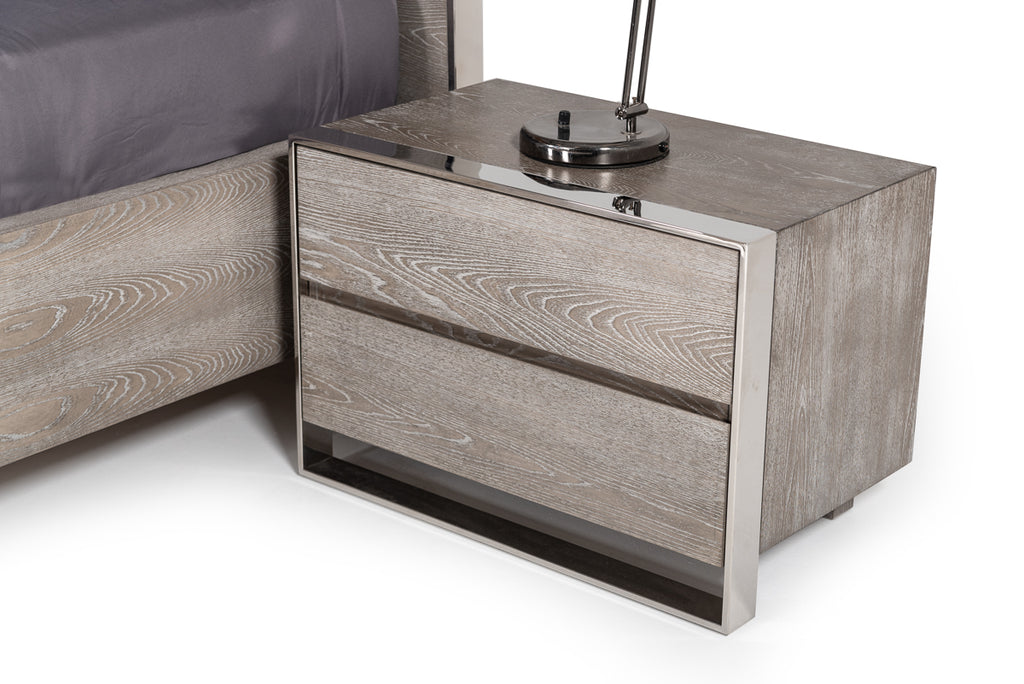 VIG Furniture Modrest Arlene Modern Grey Elm Nightstand VGVCN006