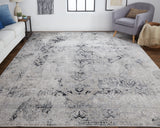 Macklaine 39FTF Polyester / Polypropylene Machine Made Distressed Rug