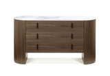 VIG Furniture Modrest Chelton - Contemporary White Ceramic & Walnut Dresser VGHB351C-WAL-DRS