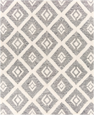 Cherokee CHK-2303 Global Wool Rug CHK2303-810 Black, Charcoal, Cream 100% Wool 8' x 10'