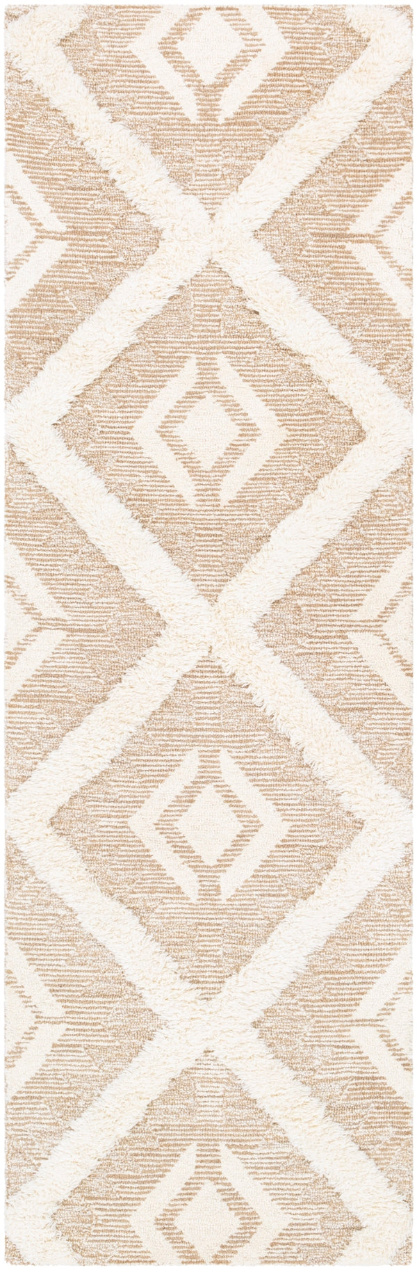 Cherokee CHK-2304 Global Wool Rug CHK2304-268 Tan, Cream 100% Wool 2'6" x 8'