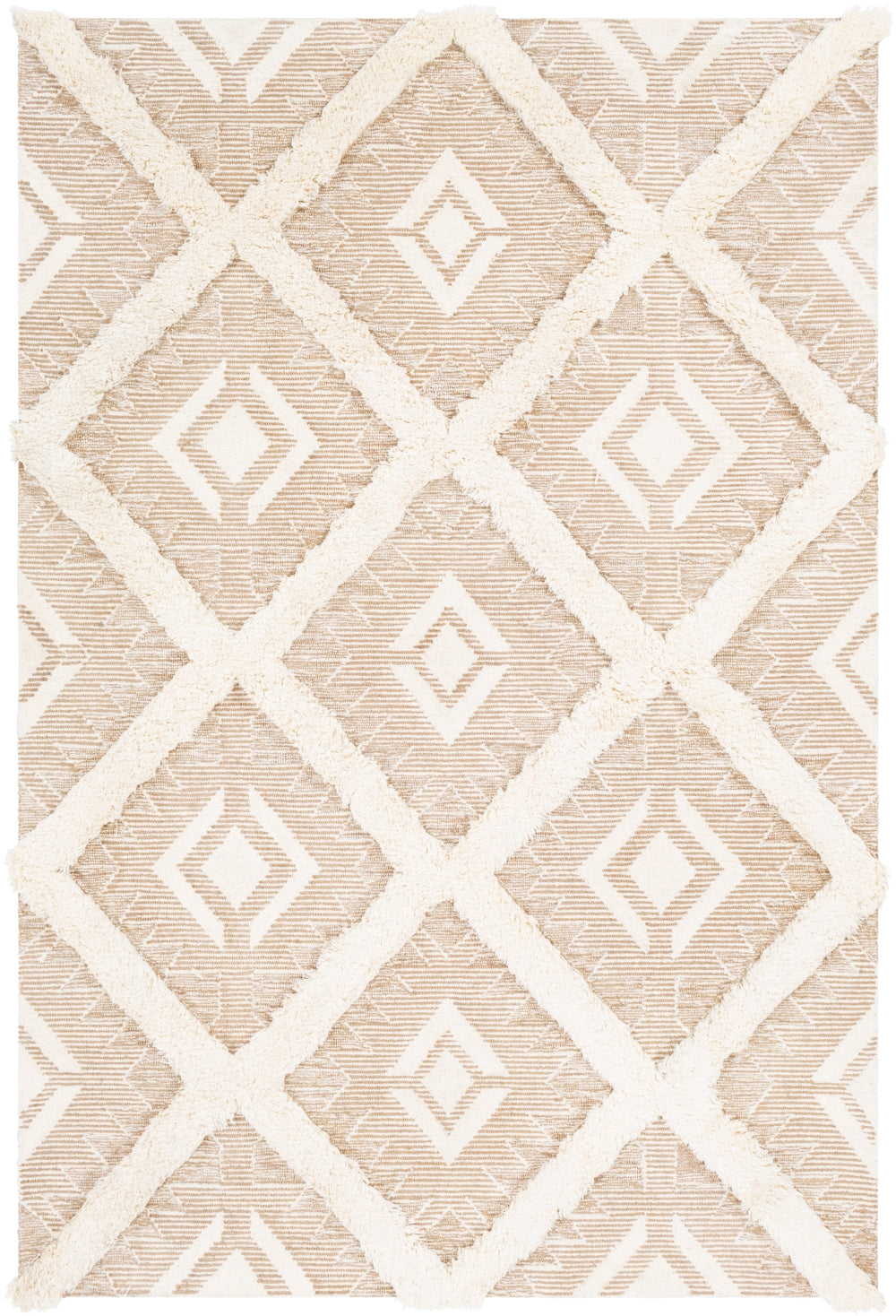 Cherokee CHK-2304 Global Wool Rug CHK2304-912 Tan, Cream 100% Wool 9' x 12'