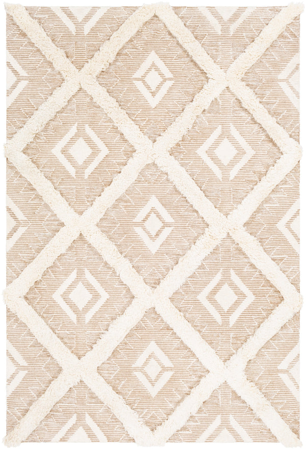 Cherokee CHK-2304 Global Wool Rug CHK2304-912 Tan, Cream 100% Wool 9' x 12'