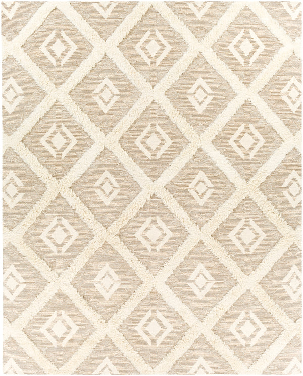Cherokee CHK-2304 Global Wool Rug CHK2304-810 Tan, Cream 100% Wool 8' x 10'