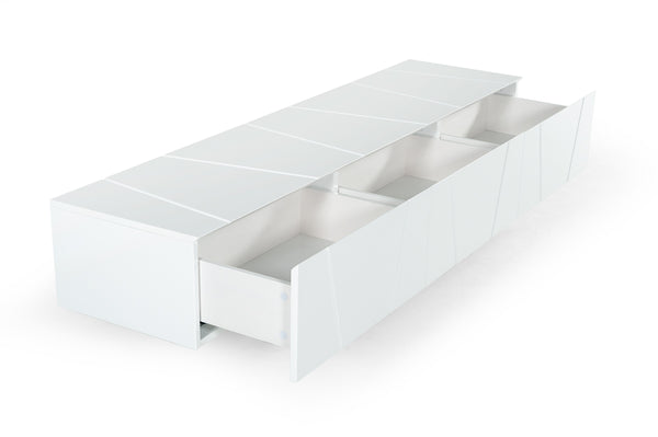 VIG Furniture Modrest Chrysler Modern White TV Stand VGVCTV8978-WHT