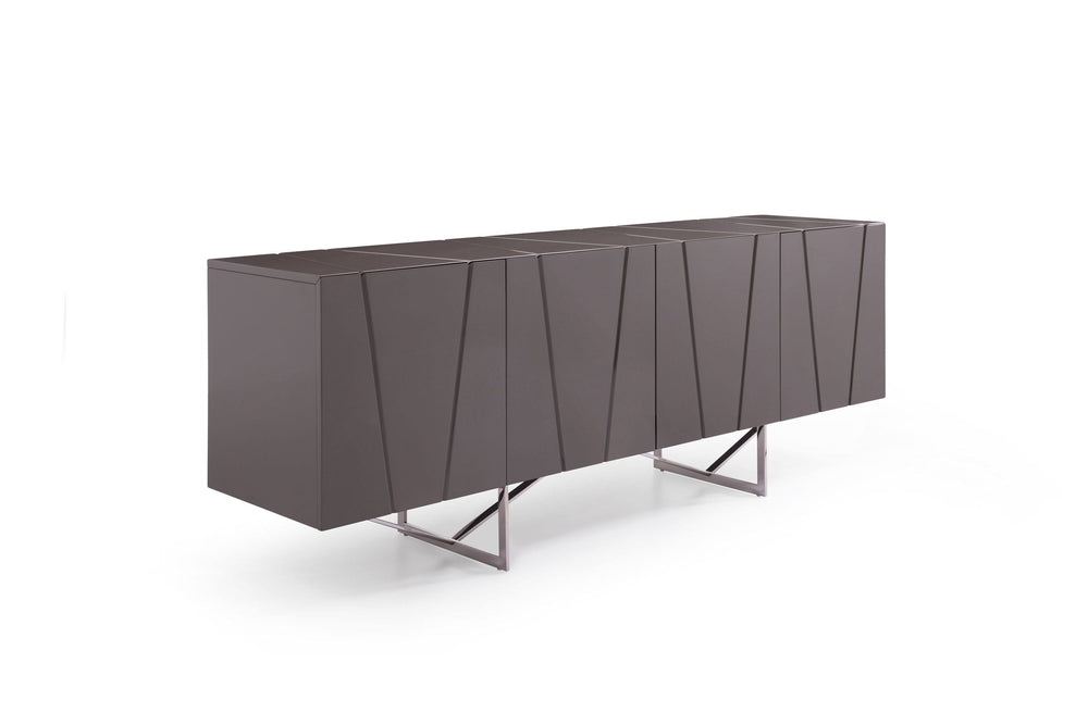 VIG Furniture Modrest Chrysler - Modern Grey High Gloss Buffet VGVCG8978-BUF-GRY
