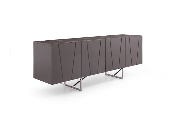 VIG Furniture Modrest Chrysler - Modern Grey High Gloss Buffet VGVCG8978-BUF-GRY
