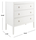 Tegan 3 Drawer Chest White  Wood CHS5001A