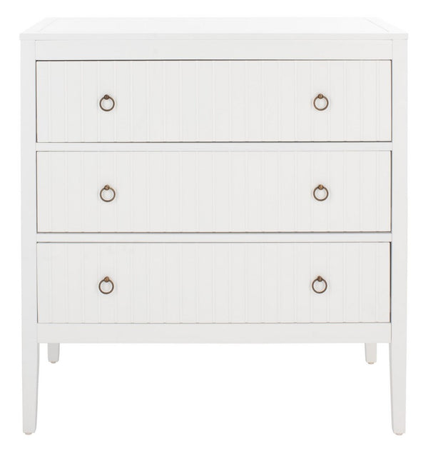 Tegan 3 Drawer Chest White  Wood CHS5001A