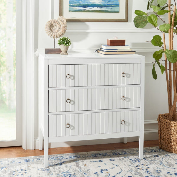 Tegan 3 Drawer Chest White  Wood CHS5001A