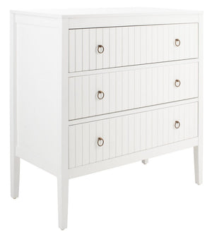 Tegan 3 Drawer Chest White  Wood CHS5001A