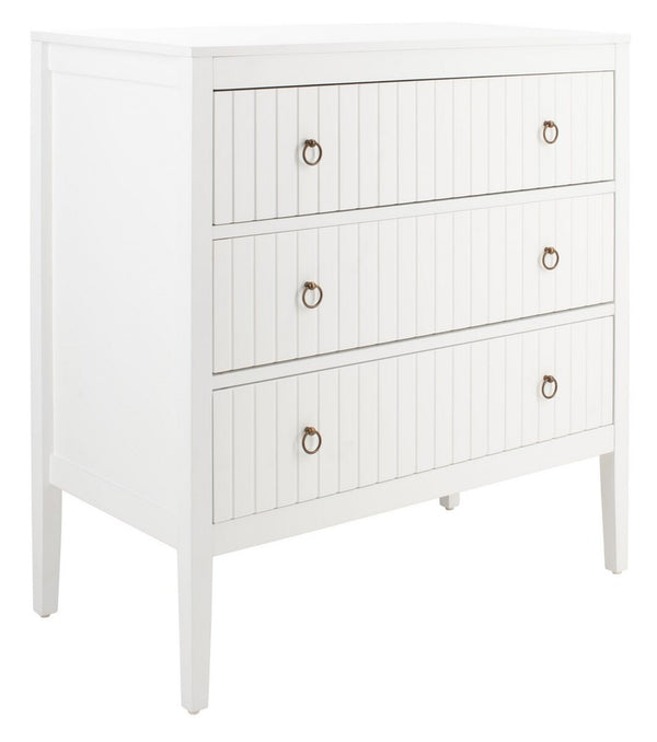 Tegan 3 Drawer Chest White  Wood CHS5001A