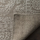 Chester 543  Hand Knotted Wool & Bamboo Silk Rug Stone Grey / Pearl