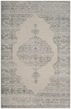 Chester 546  Hand Knotted 60% Wool, 20% Cotton, 20% Art Silk Rug Ivory / Grey