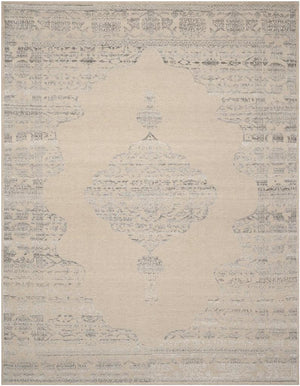 Chester 546  Hand Knotted 60% Wool, 20% Cotton, 20% Art Silk Rug Ivory / Grey