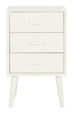 Safavieh Pomona Chest 3 Drawer Distressed White Wood Water Based Paint Pine MDF CHS5700A 889048258631