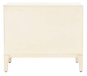 Sula 2 Door 1 Shelf Chest Antique White Wood CHS6603A