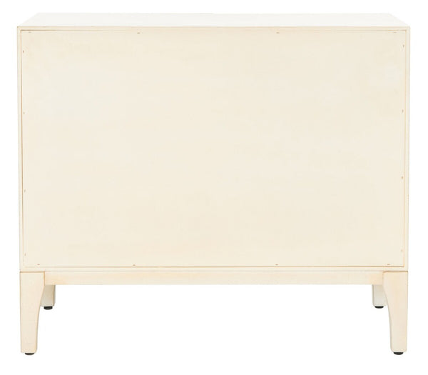 Sula 2 Door 1 Shelf Chest Antique White Wood CHS6603A