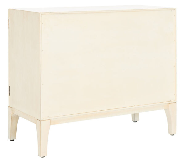 Sula 2 Door 1 Shelf Chest Antique White Wood CHS6603A