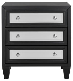 Safavieh Marlon Chest 3 Drawer Black Painting Rubberwood CHS9202A 889048496682