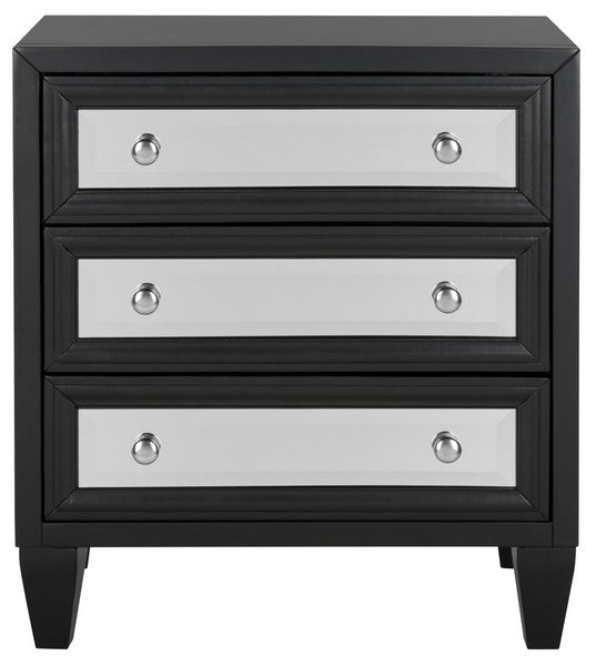 Safavieh Marlon Chest 3 Drawer Black Painting Rubberwood CHS9202A 889048496682