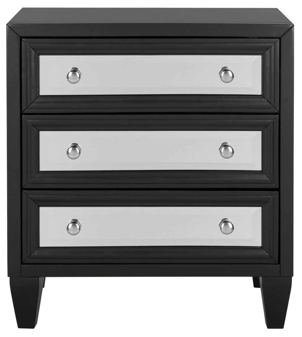 Safavieh Marlon Chest 3 Drawer Black Painting Rubberwood CHS9202A 889048496682