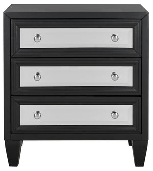 Safavieh Marlon Chest 3 Drawer Black Painting Rubberwood CHS9202A 889048496682