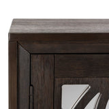 Safavieh Shannon 2 Door Chest Dark Espresso / Mirror Wood, Metal, Mirror CHS9203A 889048640405