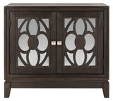 Safavieh Shannon 2 Door Chest Dark Espresso / Mirror Wood, Metal, Mirror CHS9203A 889048640405