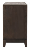 Safavieh Shannon 2 Door Chest Dark Espresso / Mirror Wood, Metal, Mirror CHS9203A 889048640405