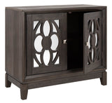 Safavieh Shannon 2 Door Chest Dark Espresso / Mirror Wood, Metal, Mirror CHS9203A 889048640405