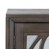 Safavieh Shannon 2 Door Chest Gry Wash Walnut / Mirror Wood, Metal, Mirror CHS9203B 889048640412