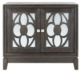 Safavieh Shannon 2 Door Chest Gry Wash Walnut / Mirror Wood, Metal, Mirror CHS9203B 889048640412