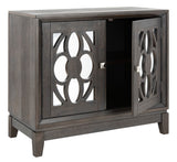 Safavieh Shannon 2 Door Chest Gry Wash Walnut / Mirror Wood, Metal, Mirror CHS9203B 889048640412