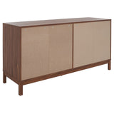 Safavieh Galio 6 Drawer Chest Walnut / Gold CHS9601A-2BX