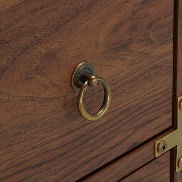 Safavieh Galio 6 Drawer Chest Walnut / Gold CHS9601A-2BX