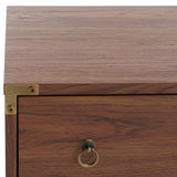 Safavieh Galio 6 Drawer Chest Walnut / Gold CHS9601A-2BX