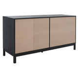 Safavieh Galio 6 Drawer Chest Black / Gold CHS9601B-2BX