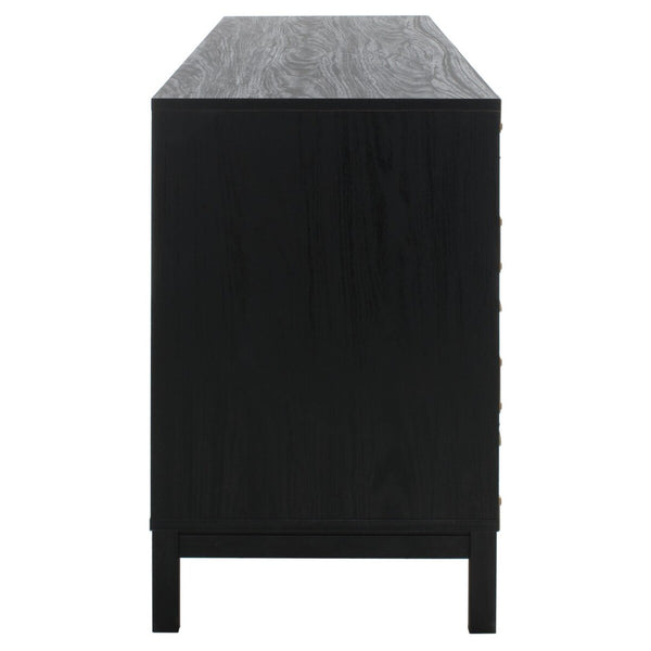 Safavieh Galio 6 Drawer Chest Black / Gold CHS9601B-2BX