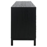 Safavieh Galio 6 Drawer Chest Black / Gold CHS9601B-2BX