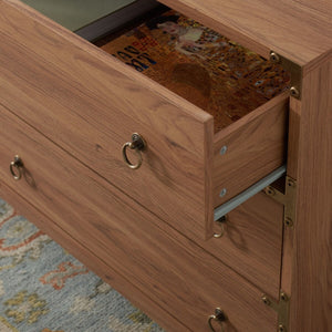 Safavieh Galio 6 Drawer Chest Oak / Gold CHS9601D-2BX