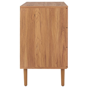 Safavieh Irelia 3 Drawer Chest Oak  Pb, Mdf, Rubber Wood CHS9602D