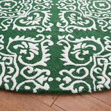 Chatham 712  Hand Tufted 50% Fine Indian Wool, 50% Viscose Rug Green / Ivory