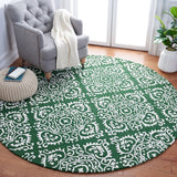 Chatham 712  Hand Tufted 50% Fine Indian Wool, 50% Viscose Rug Green / Ivory