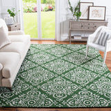 Chatham 712  Hand Tufted 50% Fine Indian Wool, 50% Viscose Rug Green / Ivory