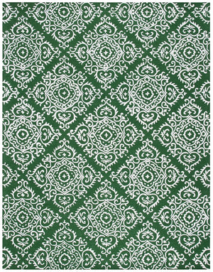Chatham 712  Hand Tufted 50% Fine Indian Wool, 50% Viscose Rug Green / Ivory