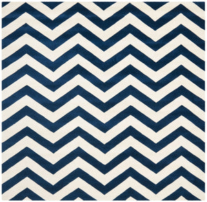 Safavieh Cht715 Hand Tufted  Rug Dark Blue / Ivory CHT715C-3