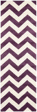 Chatham Cht715  Hand Tufted 100% Wool Pile Rug Purple / Ivory