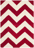 Chatham Cht715  Hand Tufted 100% Wool Pile Rug Red / Ivory